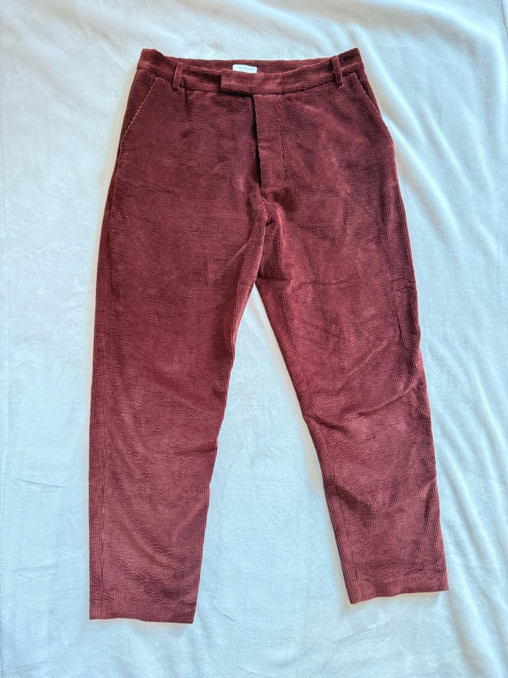 Deveaux‎ New York Womens Corduroy Pants High Rise Tapered Rust Color Sz 2 USA